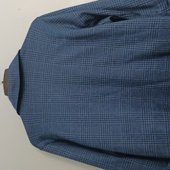 Land's End size 2X women's fleece shacket in a Glen Plaid deep sea navy … - Picture 8 of 17